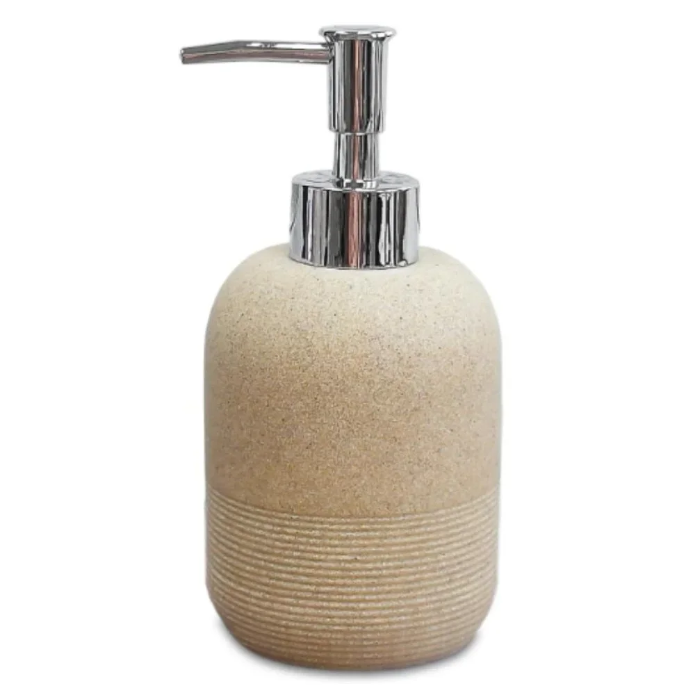 5 pc - Bathroom Accessory Set - Bathroom Decor  (Natural/Stone)
